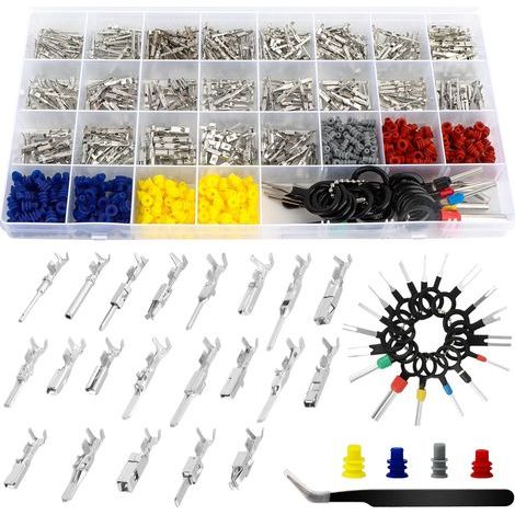 813-teiliges Crimp-Anschlussset, elektrische Anschlüsse und Sets (1,0–3,5 mm), Kfz-Anschlussklemmen, Crimp-Aderendhülsen für Drahtverbindungen (1/5)