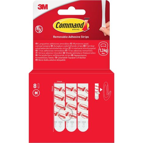 Paquete de 8 pestañas estándar de tamaño mediano COMMAND (1/5)