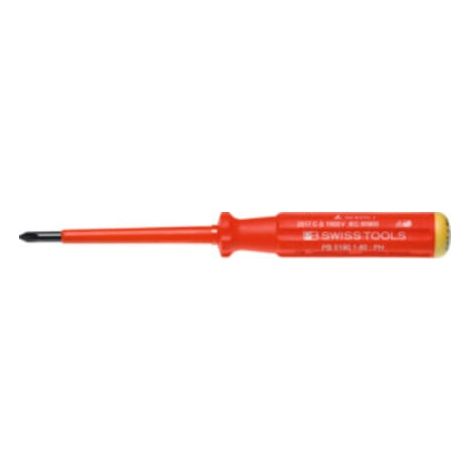 PB Swiss Tools Schraubendreher, für Phillips, SwissGrip vollisoliert, Kreuzschlitzgröße 1 (1/2)