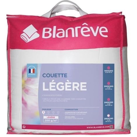 BLANREVE Couette legere en microfibre - 240 x 260 cm - Blanc (1/4)