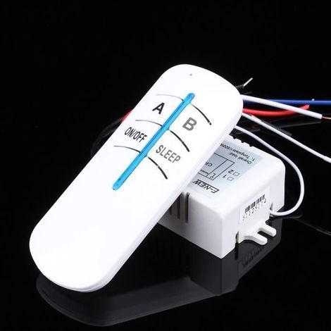 Interruttore remoto per lampada a LED, 180-240 V, 2 posizioni ON/OFF, interruttore remoto digitale wireless RF (1/3)
