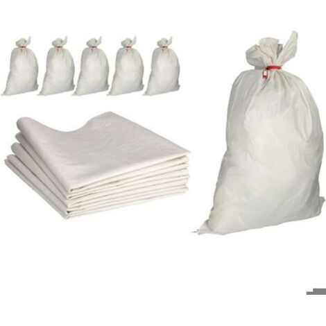 Sac à Gravat - Sacs en Polypropylène Alimentaire pour Cereale Chantier Riz et Grain, 5x Tissu PP 60X100 cm Agricole pour Charbon (1/5)