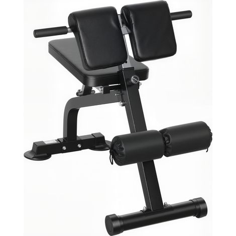 Banc de Musculation Pliable Chaise Romaine Réglable Banc de Fitness Acier 150kg Entraînement Complet Maison Noir (1/5)