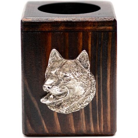 Alaskan Malamute - un candeliere in legno con un cane, un ricordo unico dopo la perdita di un cane, realizzato a mano da Art-Dog (1/5)