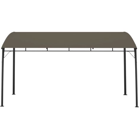 Auvent pare-soleil de jardin 4x3x2,55 m Taupe (1/5)