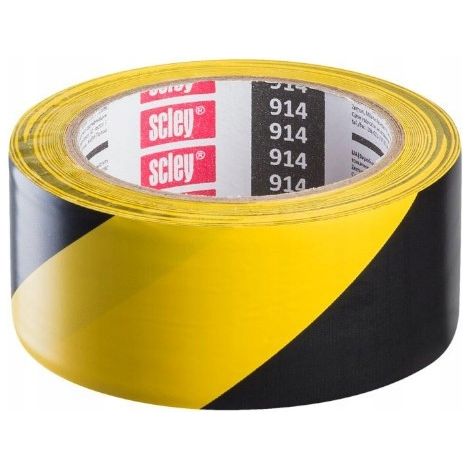 Nastro di segnalazione giallo e nero Scley, 48 mm x 33 m (1/3)