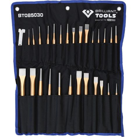 BRILLIANT TOOLS Jeu de burins et chasse-goupilles 28 pièces - BT085030 (1/6)