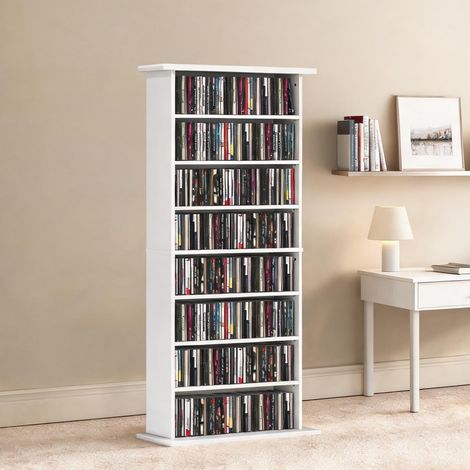 Meuble de rangement de bureau blanc 58 x 24 x 126,3 cm (1/5)