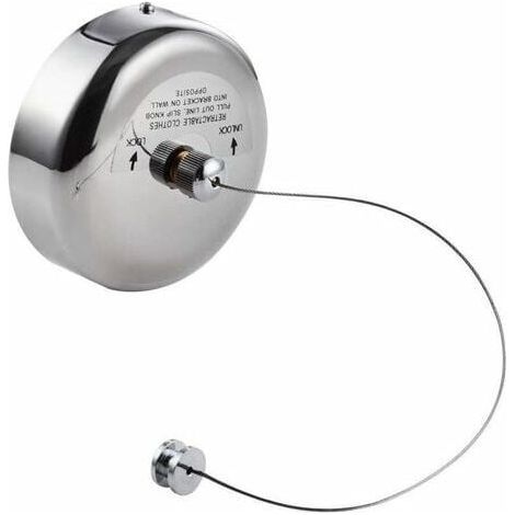 Telescopic clothesline made of 304 stainless steel (2.8 m round metal cable) (1/4)