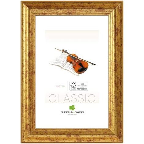 BUBOLA & NAIBO - CORNICE CLAUDIA SERIE CLASSIC IN LEGNO COLORE ORO 50 X 70 CM. 5000 OO 21 (1/7)