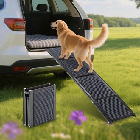 PawHaven Foldable Dog Ramp Non-Slip Pet Steps Ramp for Car Sofa Large Small Dogs 180X44CM (1/5)