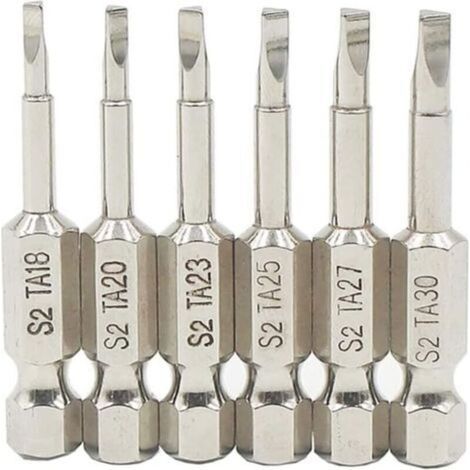 6-teiliges 50-mm-1/4"-Magnet-Sechskantschaft-Dreieckkopf-Schraubendreherbit-Set, S2-Stahl, Dreieckbohrer (1/5)
