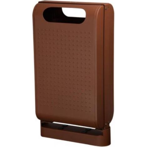 Corbeille sur pied Urbanet - 60l - effet Corten (aspect acier rouillé) (1/3)