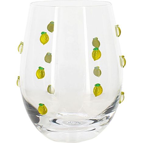 Lot de 4 gobelets 40cl en verre, CITRON