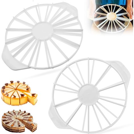 Outil de cuisson à gâteau en 2 parties, presse à découper ronde antiadhésive pour pâtisseries, fromages et pizzas en 10/12/14/16 parts (1/5)