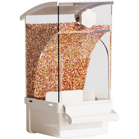 1 Mangeoire à oiseaux, distributeur automatique, conteneur transparent ABS PET, pour cage perroquet perruche