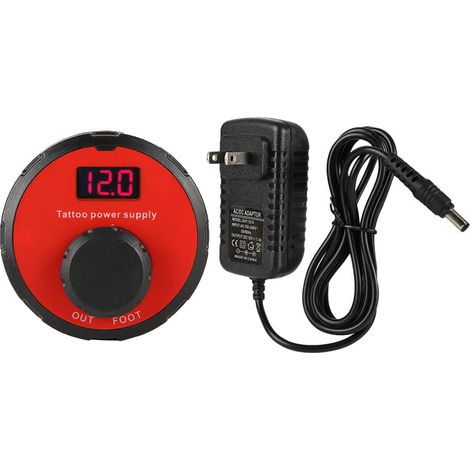 Alimentation pour machine à tatouer, écran LCD numérique, 100-240V, prise américaine rouge, outil de tatouage. (1/5)