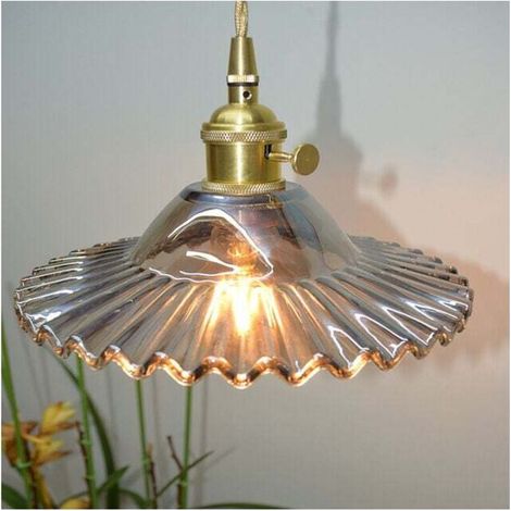 E27 Industrial Vintage Glass Pendant Light Retro Ceiling Light Retro Glass Pendant Light Industrial Ceiling Lighting Pendant Light Fixture (1/4)
