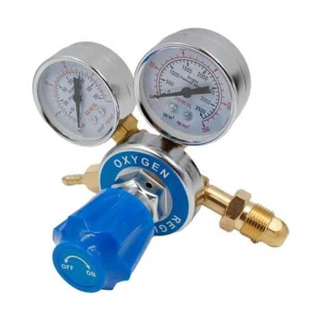 Détendeur de pression oxygène en laiton – Filetage G5/8 – Plage 0-2,5 MPa – Construction durable pour applications MIG/TIG (1/5)