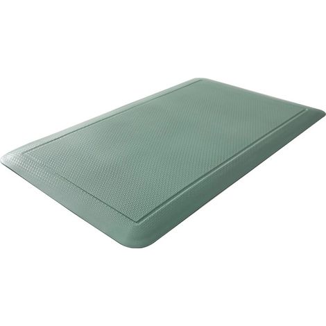 Nordic style home decor PVC thickened kitchen mat, waterproof and oil-proof, thickened leather floor mat, easy to clean - light green - 4575cm with large slanted edges