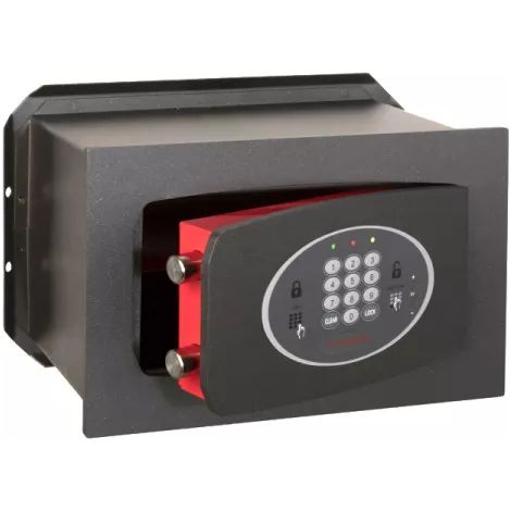 TECHNOSAFE - Coffre-fort à emmurer à combinaison électronique digitale motorisée, 2 pênes, 9L, 21x34x20 cm