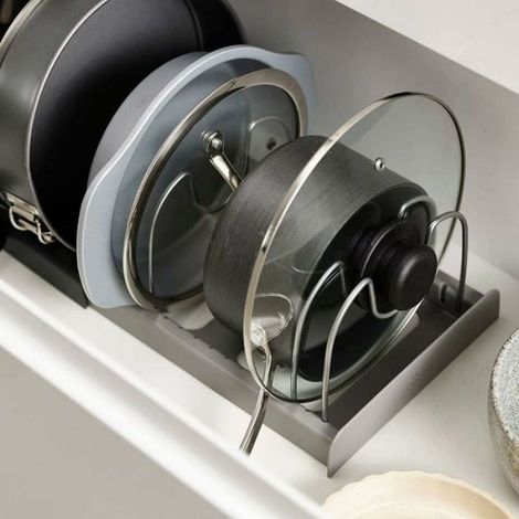 Organiseur extensible de cuisine - - Étagère de rangement - Égouttoir pour assiettes - Égouttoir pour casseroles (1/4)