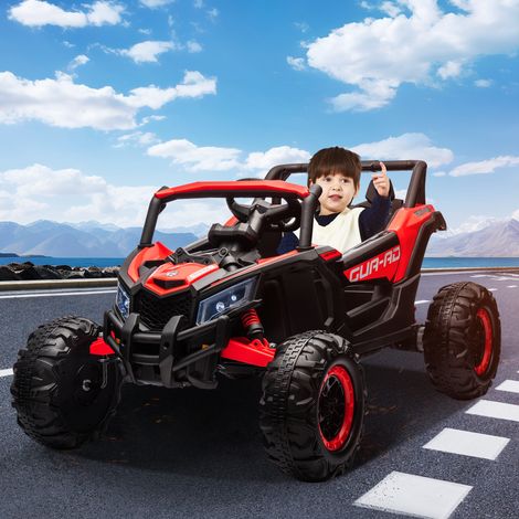 Elektroauto für Kinder, 12 V elektrisches Spielzeugauto mit 2 Motoren und 2,4 G Fernbedienung, Musik, Hupe, Scheinwerfer, elektrisches Spielzeugauto für Kinder (1/4)
