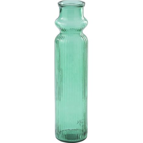 Vase ligné en verre vert émeraude - vert émeraude (1/3)