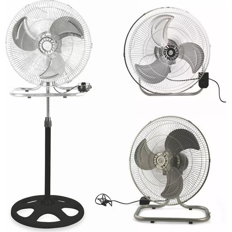 Ventilador FELICIA 3 en 1 con columna y aspa de pared 45cm 3 velocidades 60W