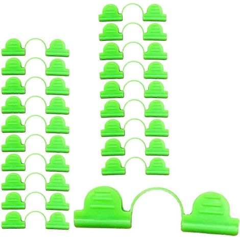Lot de 20 pinces pour film de serre de jardin, pinces réutilisables pour arceaux et tiges de serre, fixation de filets pour plantes de jardin-5mm