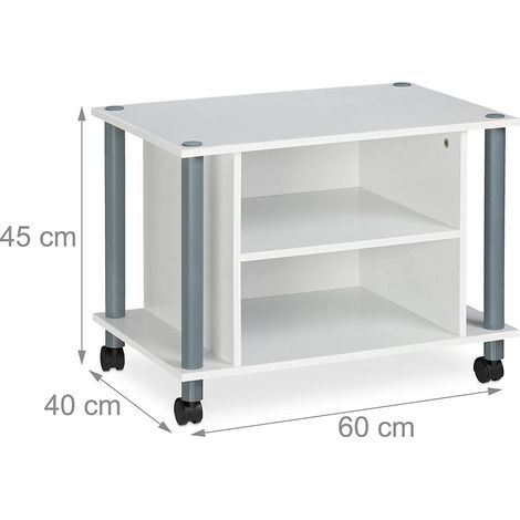 Mobile TV vani buffet mensola buffet su ruote per televisione 60 bianco 1300016592