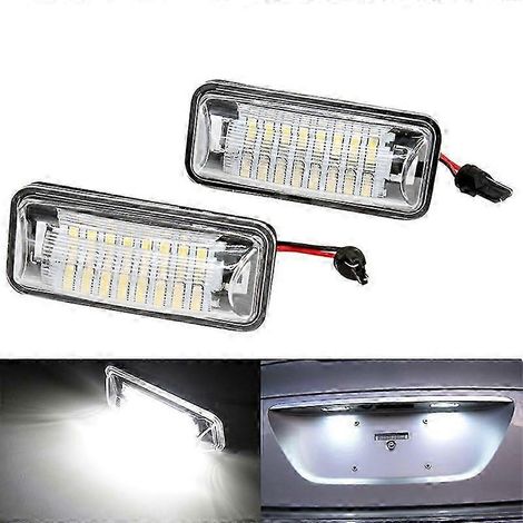 Lot de 2 éclairages de plaque d'immatriculation à LED blanches 24 SMD Hausnn Canbus sans erreur pour Subaru BRZ, Impreza, Legacy XV et Crosstrek (1/5)