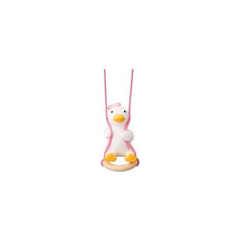 Pendentif canard balançoire pour rétroviseur de voiture, décoration mignonne, rose – (1/5)