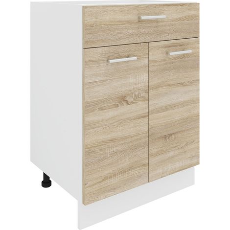 Armoire de cuisine W 60 cm Armoire inférieure Esilo 82x60x46 - VCM