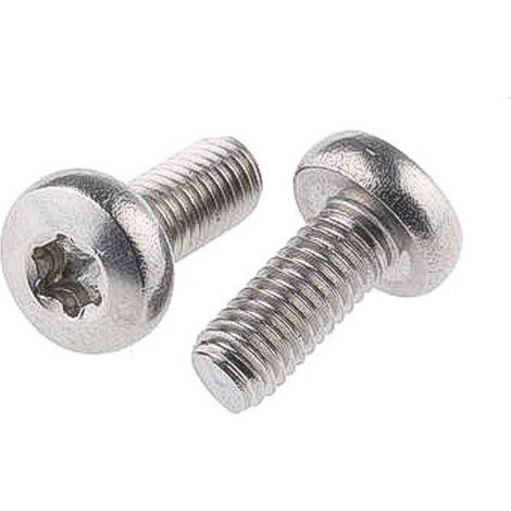 Vis à métaux RS PRO M1.6 à tête Cylindrique Torx en Acier Inoxydable, 8mm ( Prix pour Sachet de 100 )