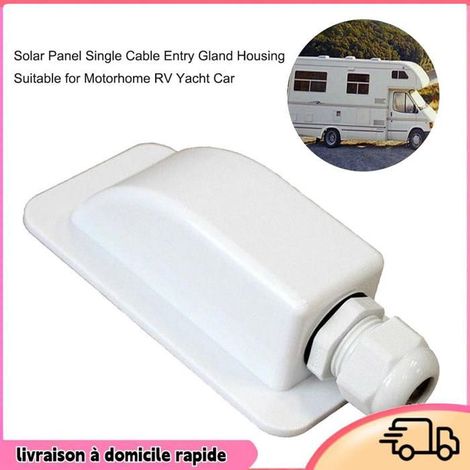 Dilwe Boîte de Passage de Câble Entrée Simple Panneau Solaire Camping-car,Yacht, ABS Résistant aux UV (1/4)