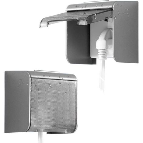 Cache-interrupteur mural étanche - MICH - Design à 90° - Noir - Pour toilettes, salle de bain, cuisine, balcon (1/4)