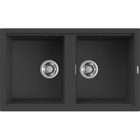 Lavello Elleci Incasso 2 vasche 86x51 Best 450 Granitek Antracite LGB45059