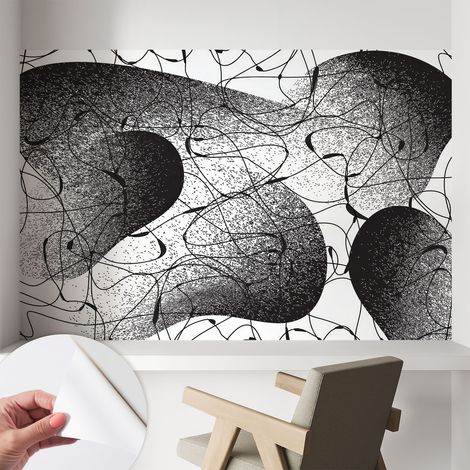 Papier peint autocollant adhésif avec imprimé installation simple qualité excellente sans désordre Motif abstrait 104x70 cm (1/5)