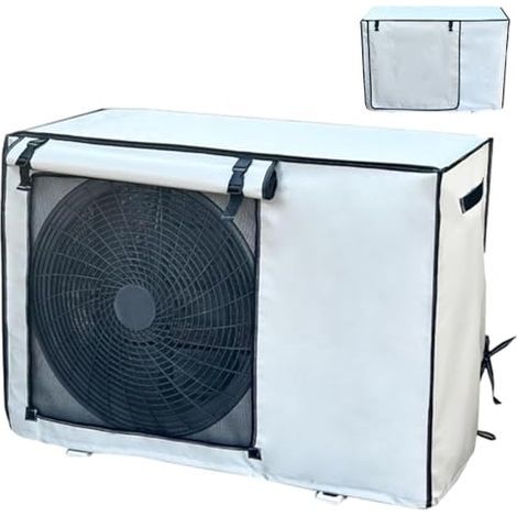 [JAMAIS UTILISÉ] Housse de protection pour climatiseur extérieur, anti-neige et anti-poussière, avec boucle fixe, tissu Oxford, résistant au soleil et à l'humidité (1/5)