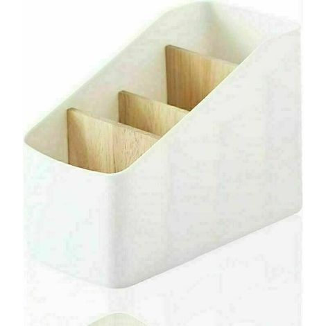 Organisateur de télécommande 4 compartiments, boîte de rangement détachable pour bureau, support – DELKEVIC