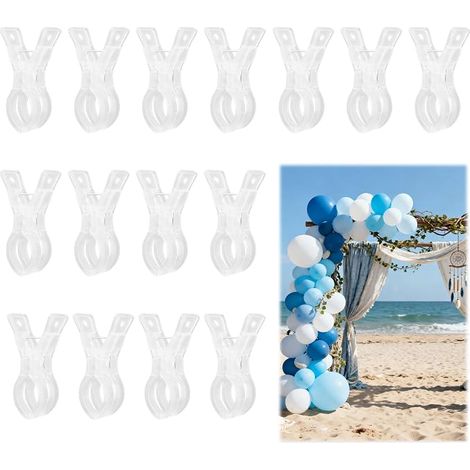 15pcs Pinces pour Arche Ballons, Grandes Pinces Transparentes Guirlandes de Ballons pour la Fabrication d'Arches et la Décoration de Mariage (1/5)
