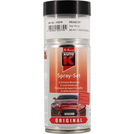 Bombe de peinture pour carrosserie - Peugeot - 9Z Noir perle - Auto K (1/4)