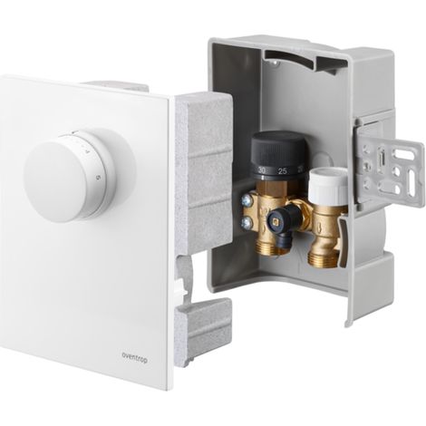 OVENTROP Unibox T-RTL Regulación de temperatura ambiente y de retorno Plástico blanco, 1022733