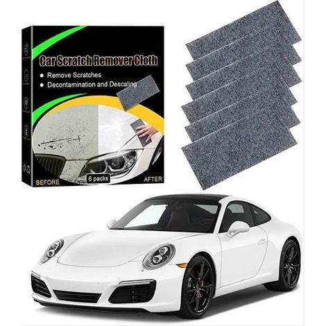 12pcs Rayure Voiture Réparer Tissu,Nano Sparkle Cloth Voiture,Chiffon De Réparation Des Rayures De Voiture Répare De Peinture (1/4)