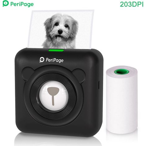 Imprimante thermique multifonction PeriPage Mini Pocket avec fonction Bluetooth sans fil pour images, photos, étiquettes, notes et reçus