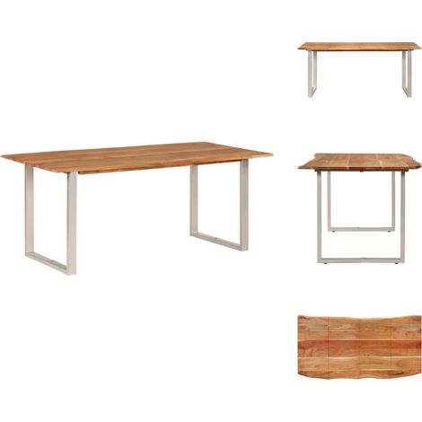 Esstische - Living Esstisch 180×90×76 cm Massivholz Akazie (1/5)