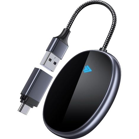 Adaptateur sans Fil Android pour Voiture Adaptateur sans Fil pour système de câble OEM Compatible avec Les Voitures 2015 2024 et Android 11+ (1/5)
