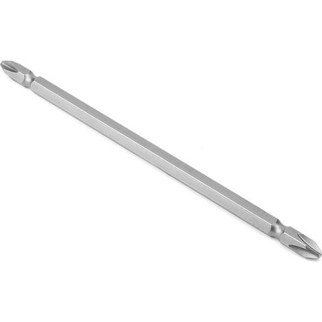 10 embouts de tournevis cruciformes à double tête, allongés, en acier allié au chrome-vanadium, avec outil magnétique à main, 15 cm (1/5)