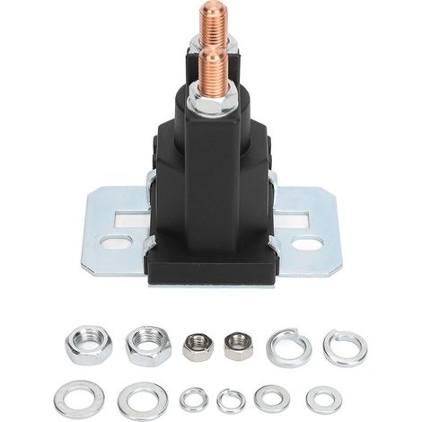 Solénoïde de démarrage 100 A pour véhicules électriques, tension 24 V, boîtier en ABS robuste et installation simplifiée (1/5)